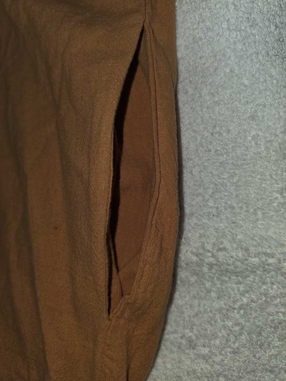 Kuraki Design Dusty Copper Orange Maxi Shirt Dress - Picture 13 of 13